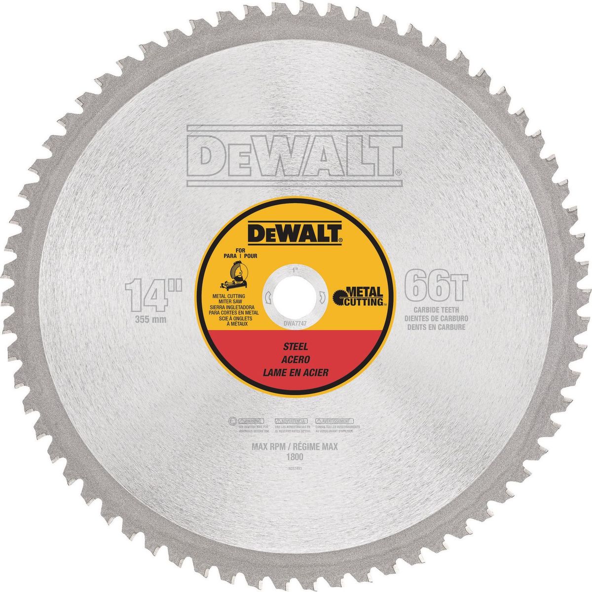 Dewalt - Disco Sierra Corte de Metales Ferrosos de Calibre Grueso 14"
