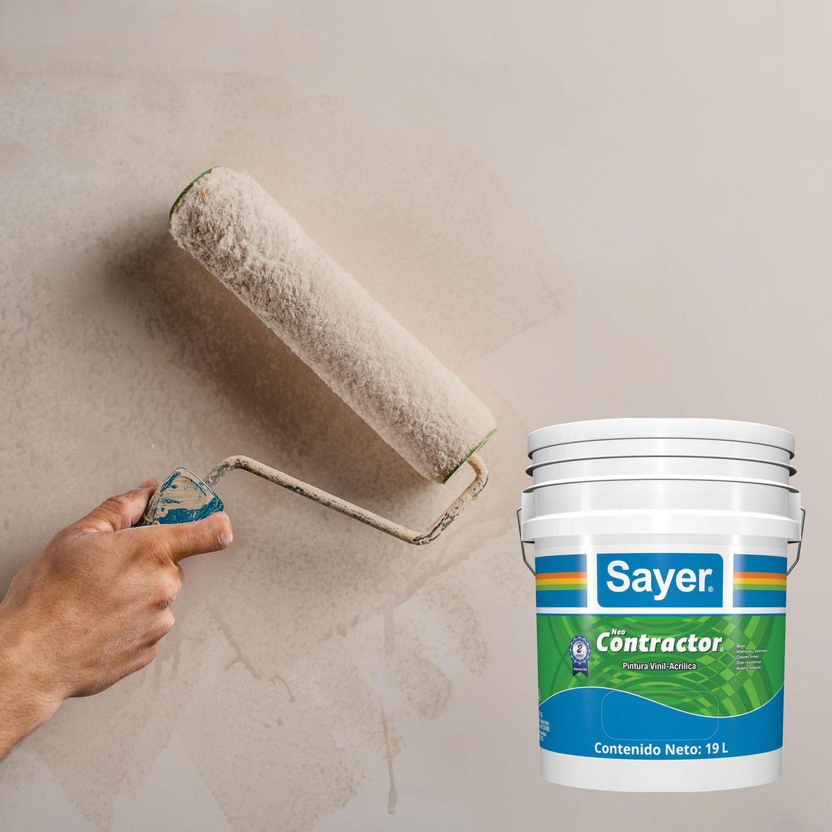 Sayerlack - Pintura Vinílica Contractor Blanco 19 Litros