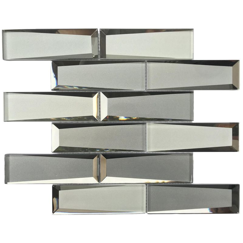 Holztek - Malla Vidrio Espejo Plata 3D 30X30Cm