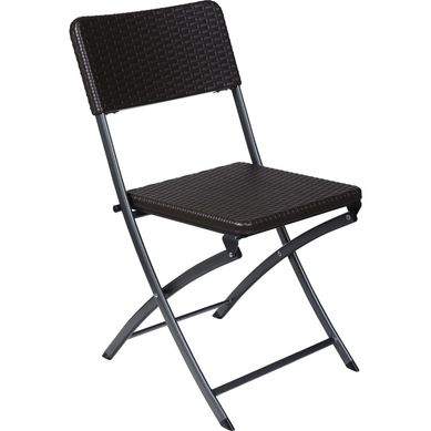 Silla plegable tipo ratan chocolate