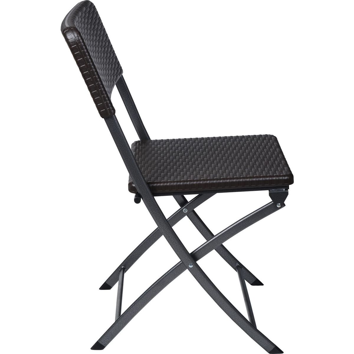 Silla plegable tipo ratan chocolate, marca Just Home Collection - Foto 2