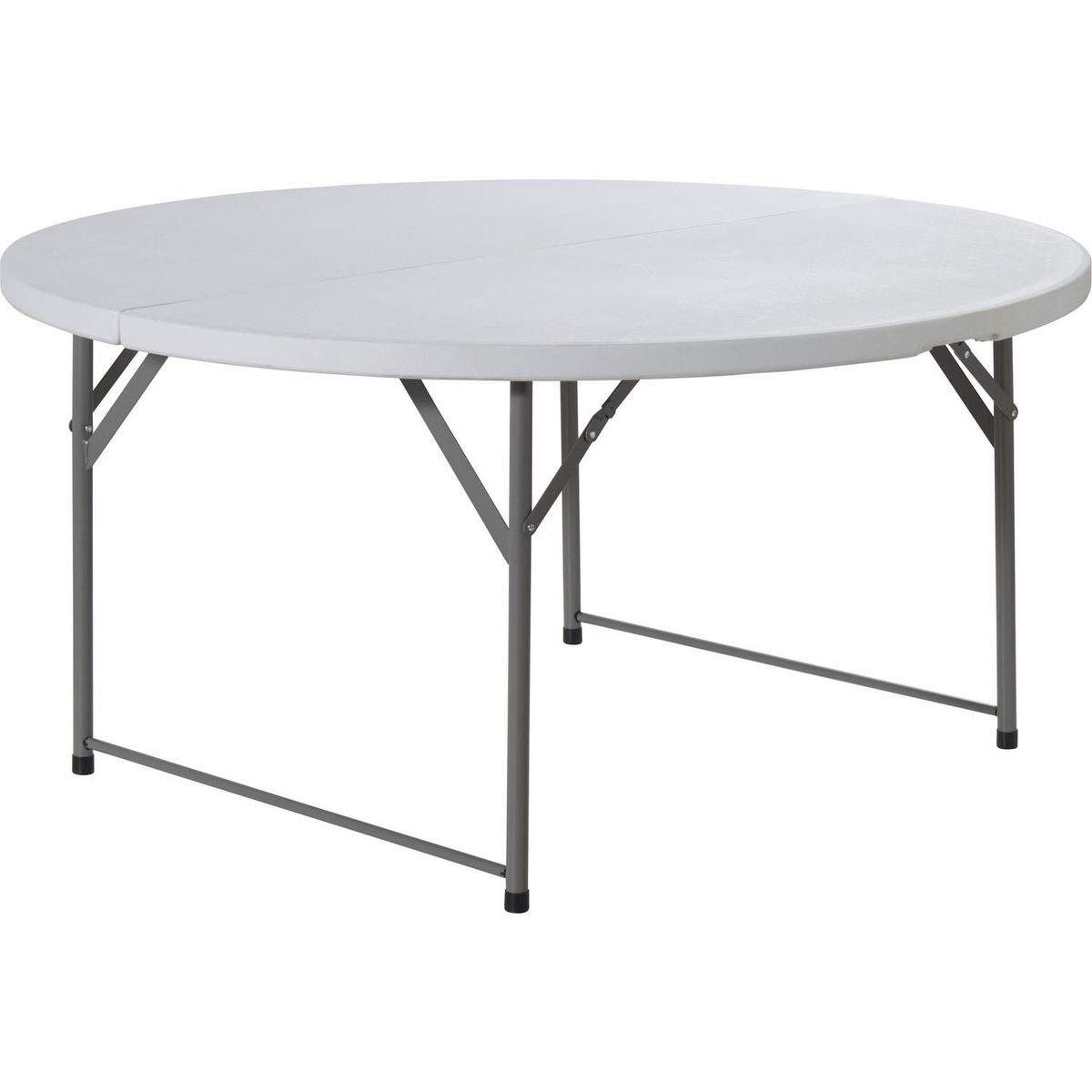 Just Home Collection - Mesa plegable tipo maleta redonda 150 cm