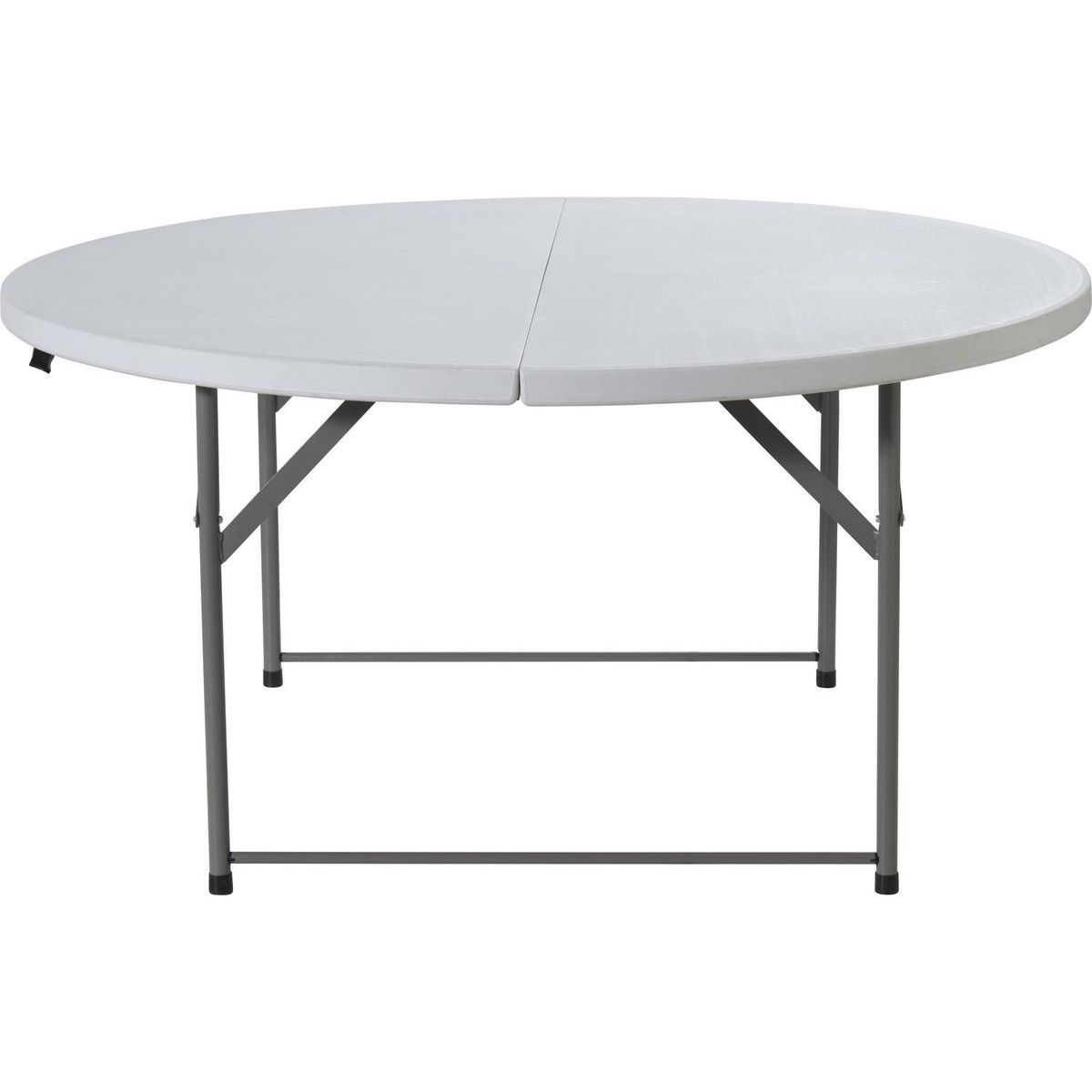 Just Home Collection - Mesa plegable tipo maleta redonda 150 cm