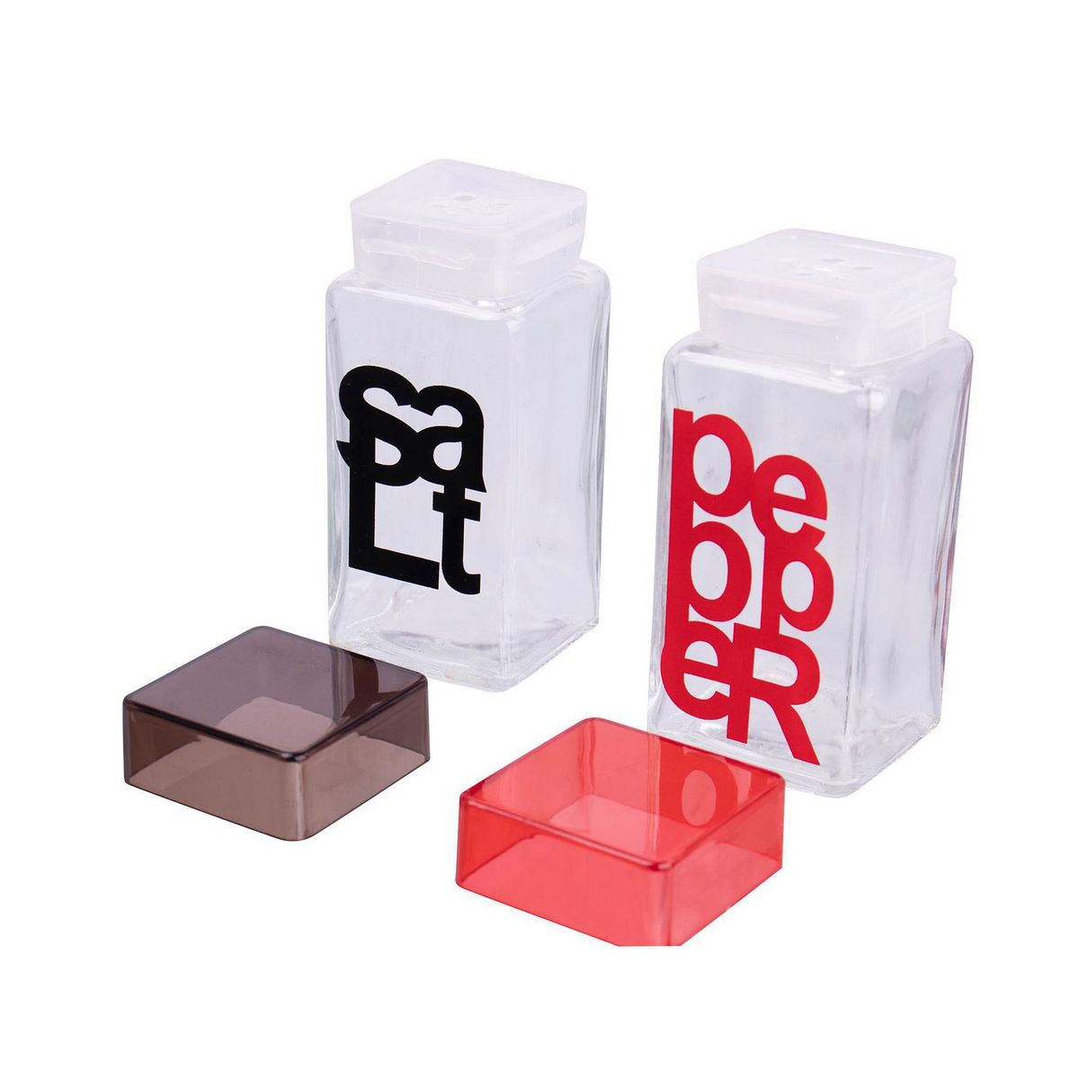 Top Choice - Juego salero + pimentero rojo / negro