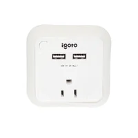 Lámpara Luz de Noche con Contacto Y Salida Usb