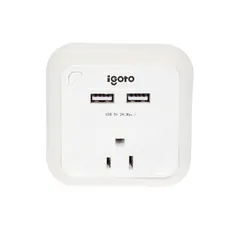 Lámpara Luz de Noche con Contacto Y Salida Usb