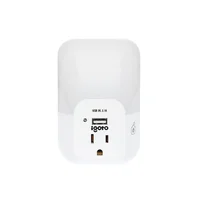 Lámpara Luz De Noche con Contacto y Salida Usb