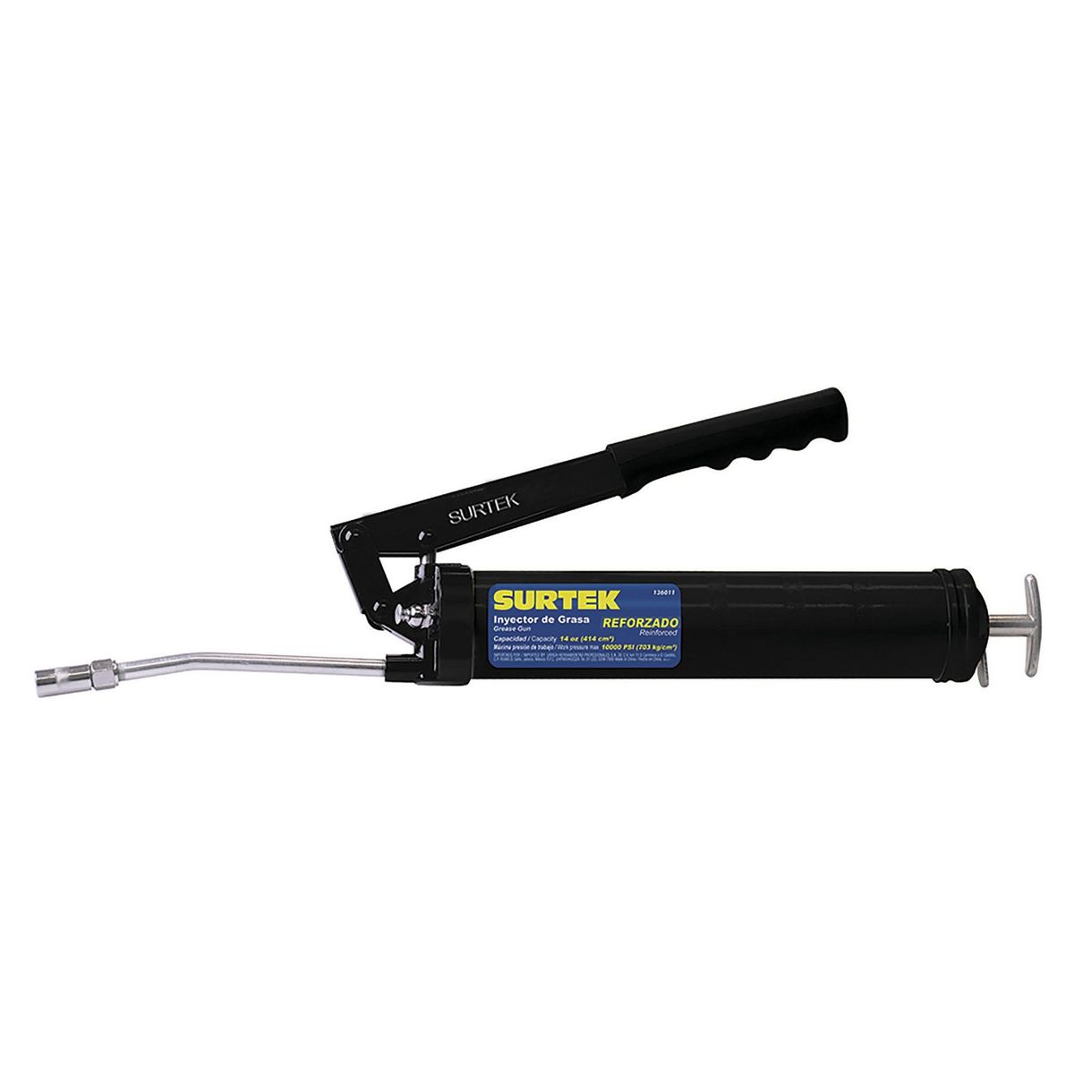 Inyector de grasa a dos manos reforzado 14 oz, marca Surtek - Foto Principal