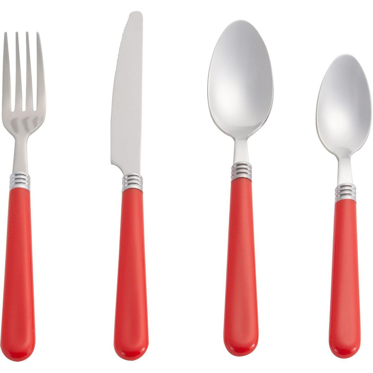 Just Home Collection - Juego cubiertos 16 Piezas Mango Plástico