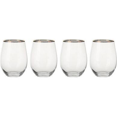 Setx4 Vaso Ribete Gold
