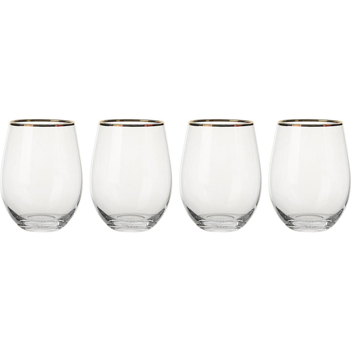 Just Home Collection - Setx4 Vaso Ribete Gold