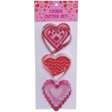 Set 3 cortadores para galletas en forma de coraz�n