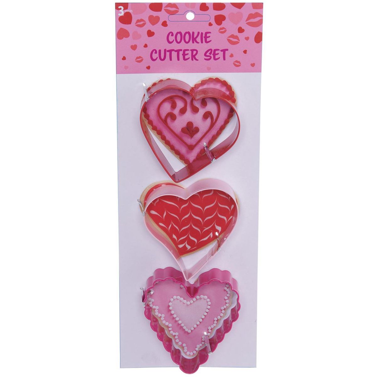 Casa Bonita - Set 3 cortadores para galletas en forma de corazón