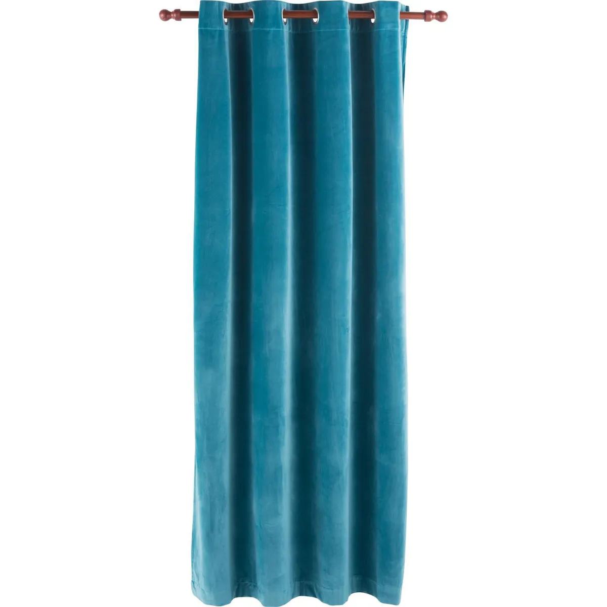 Cortina de Terciopelo Turquesa 135 x 220 cm, marca Just Home Collection - Foto 2