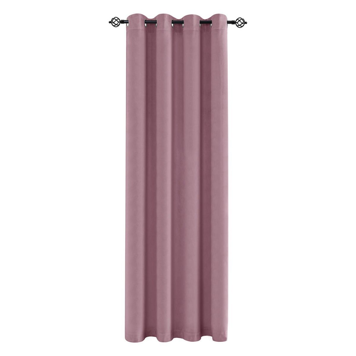Just Home Collection - Cortina terciopelo rosa 135x220 cm.