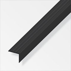 Remate Escal "L" 25 x 21 mm pvc Negro 1m