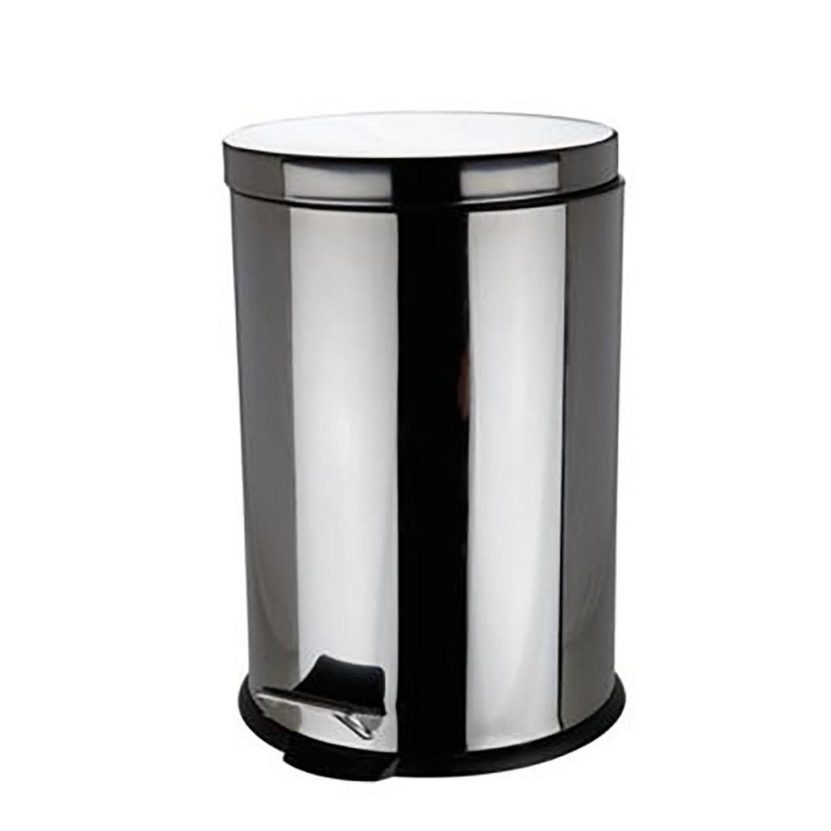 Just Home Collection - Bote de Basura Acero Inoxidable con Pedal de 12L Plata