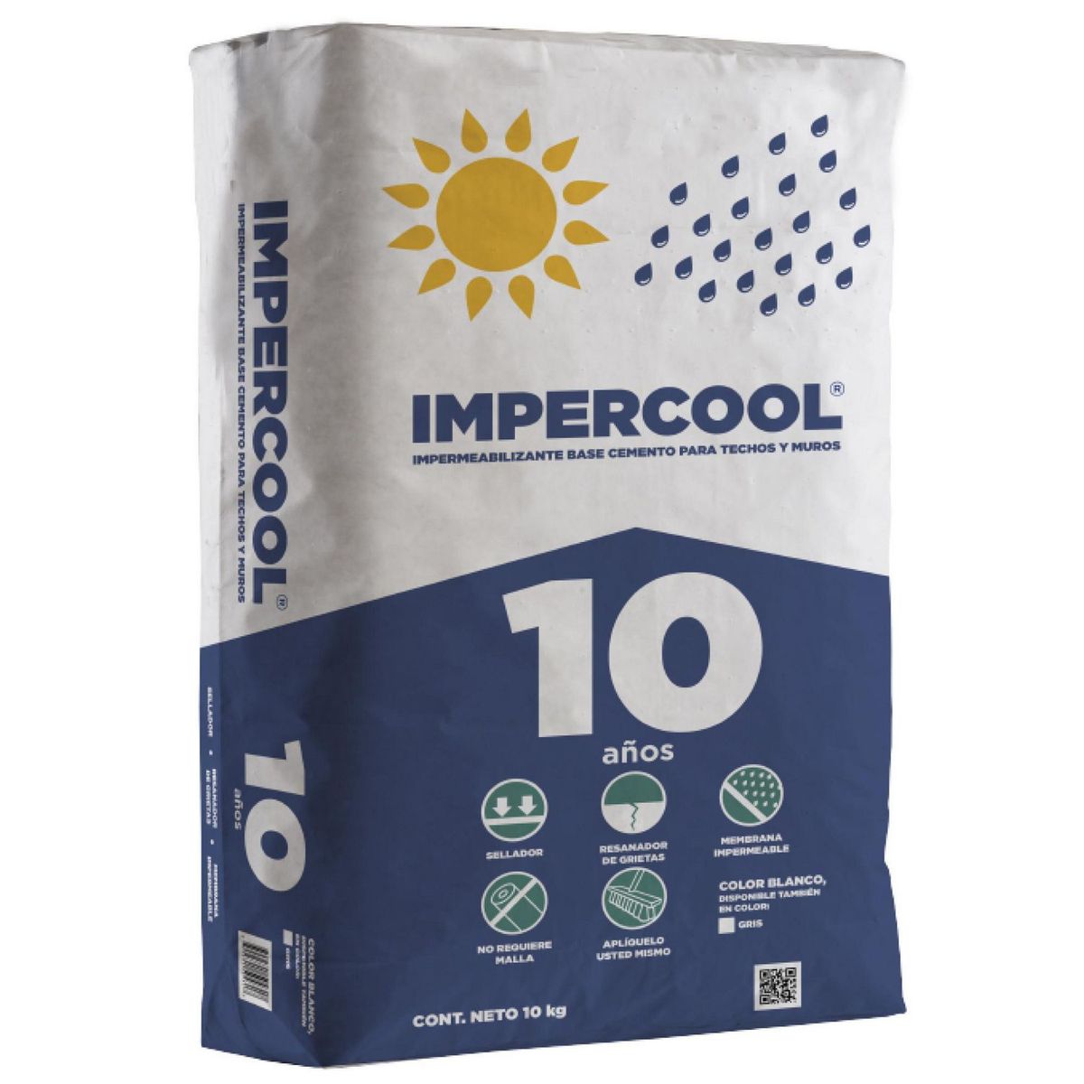  - Impercool base cemento blanco 10KG