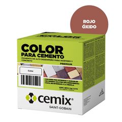 Aditivo Pigmentado Color para Cemento Premium Cemix - 1kg - Rojo