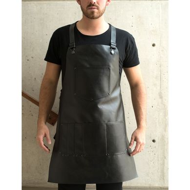 Mandil ecopiel negro