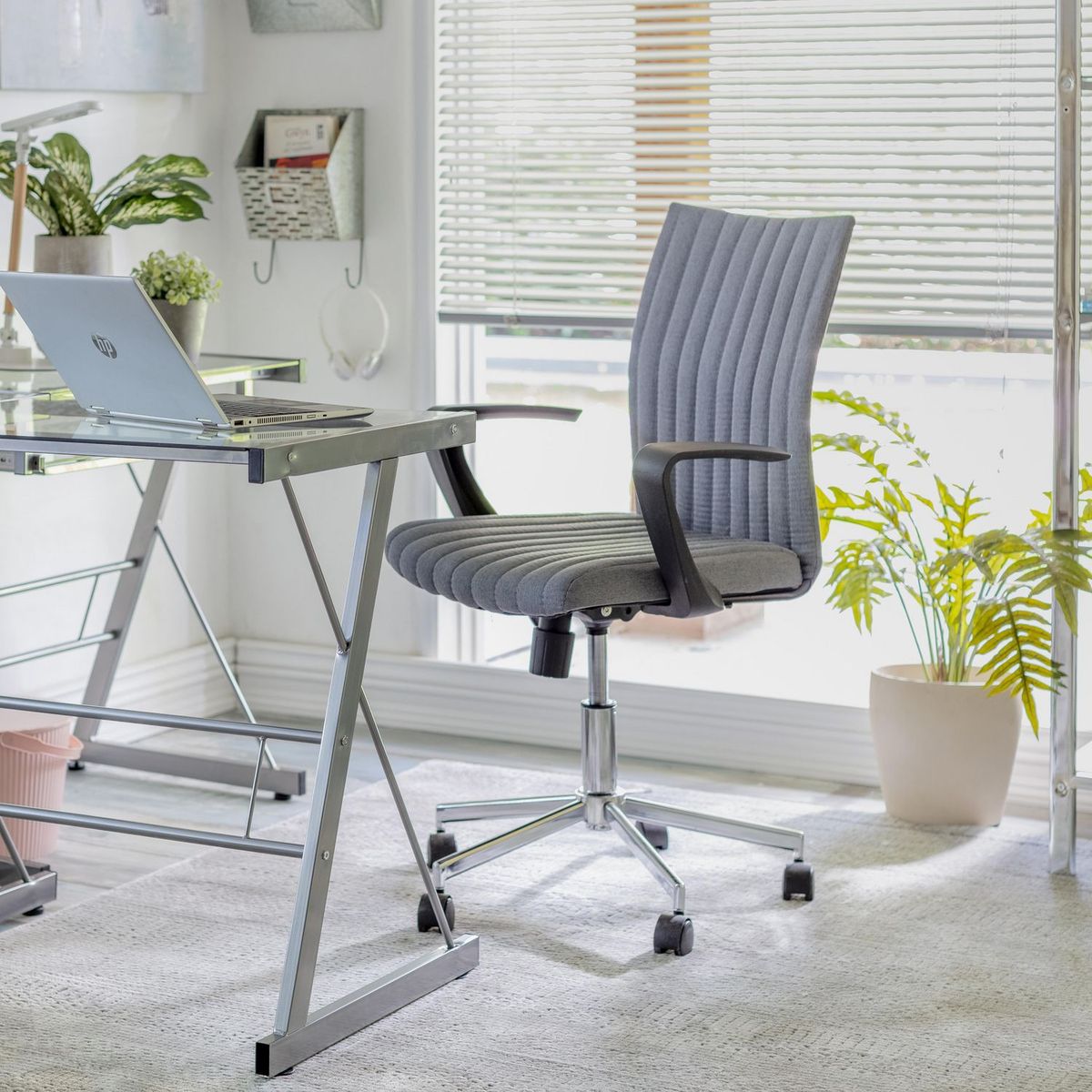 Just Home Collection - Silla Pc Salford Gris