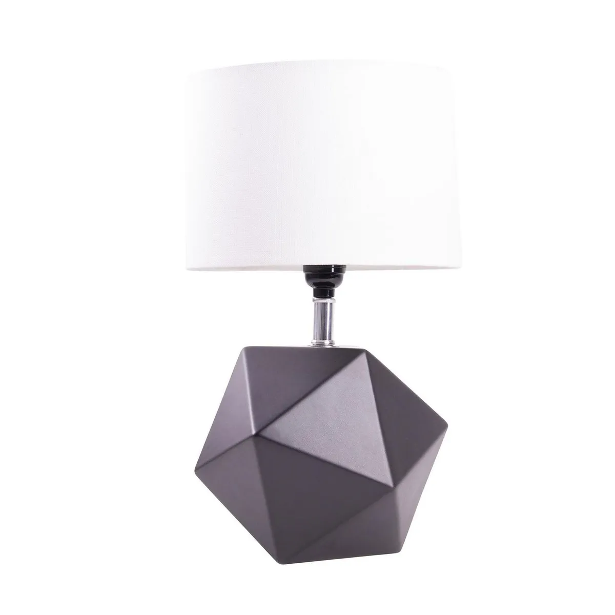 Luzerna - Lámpara de mesa Poliedro de 60W tipo E27 Negro