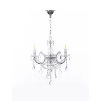 Candil Ma Theresa 3 Luces Cromo