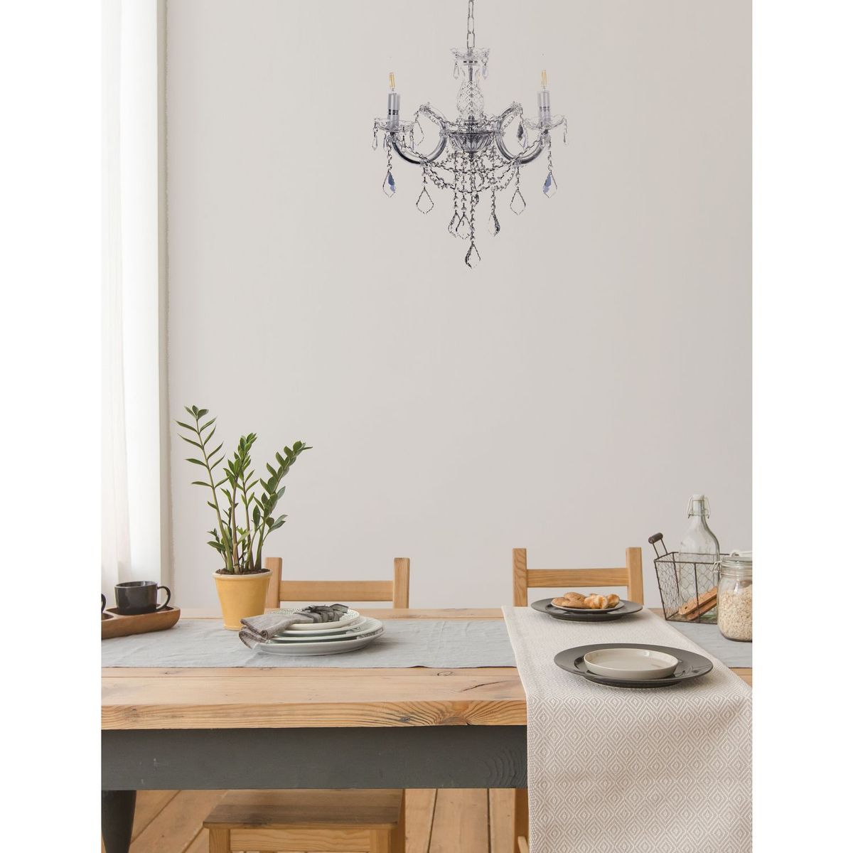 Gama Lux - Candil Ma Theresa 3 Luces Cromo