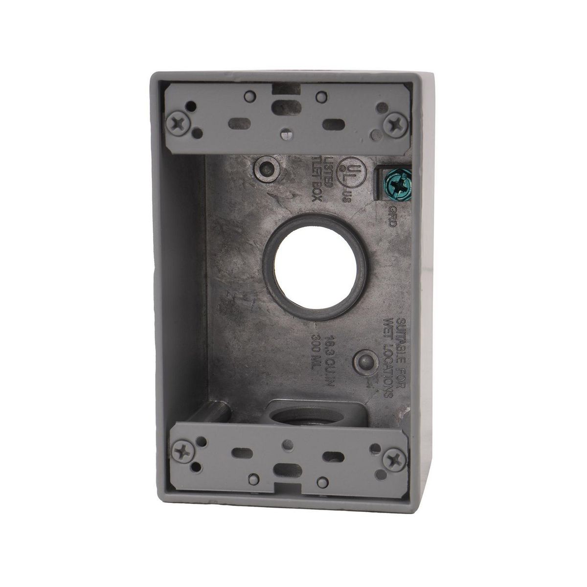 Caja Rectangular de Aluminio con 3 Orificios de 3/4", marca Argos - Foto 2