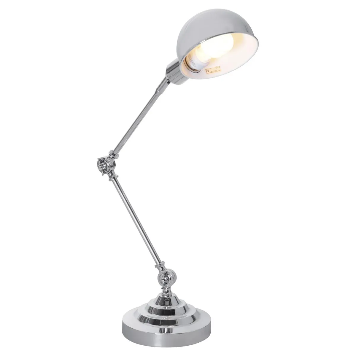 Just Home Collection - Lámpara de Escritorio Metal Cromo 