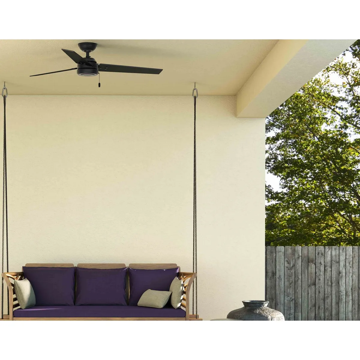 Hunter - Ventilador de Techo Cassius 3 Aspas de 52" Negro