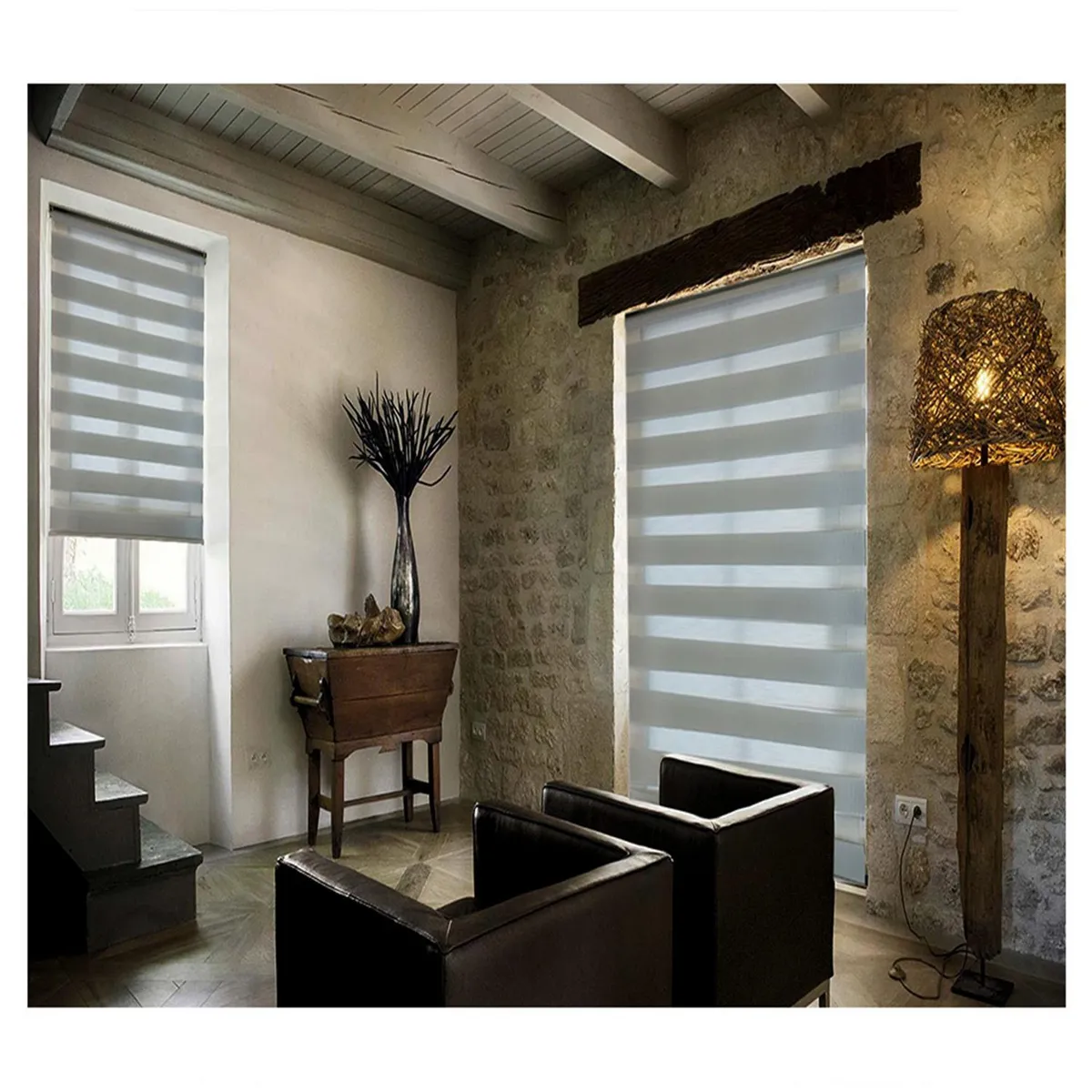 Persiana Duo Enrollable 120 x 180 cm Gris, marca Deco Persiana - Foto 2