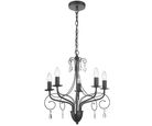 Lámpara colgante Blacken de 5 luces E14 Negro