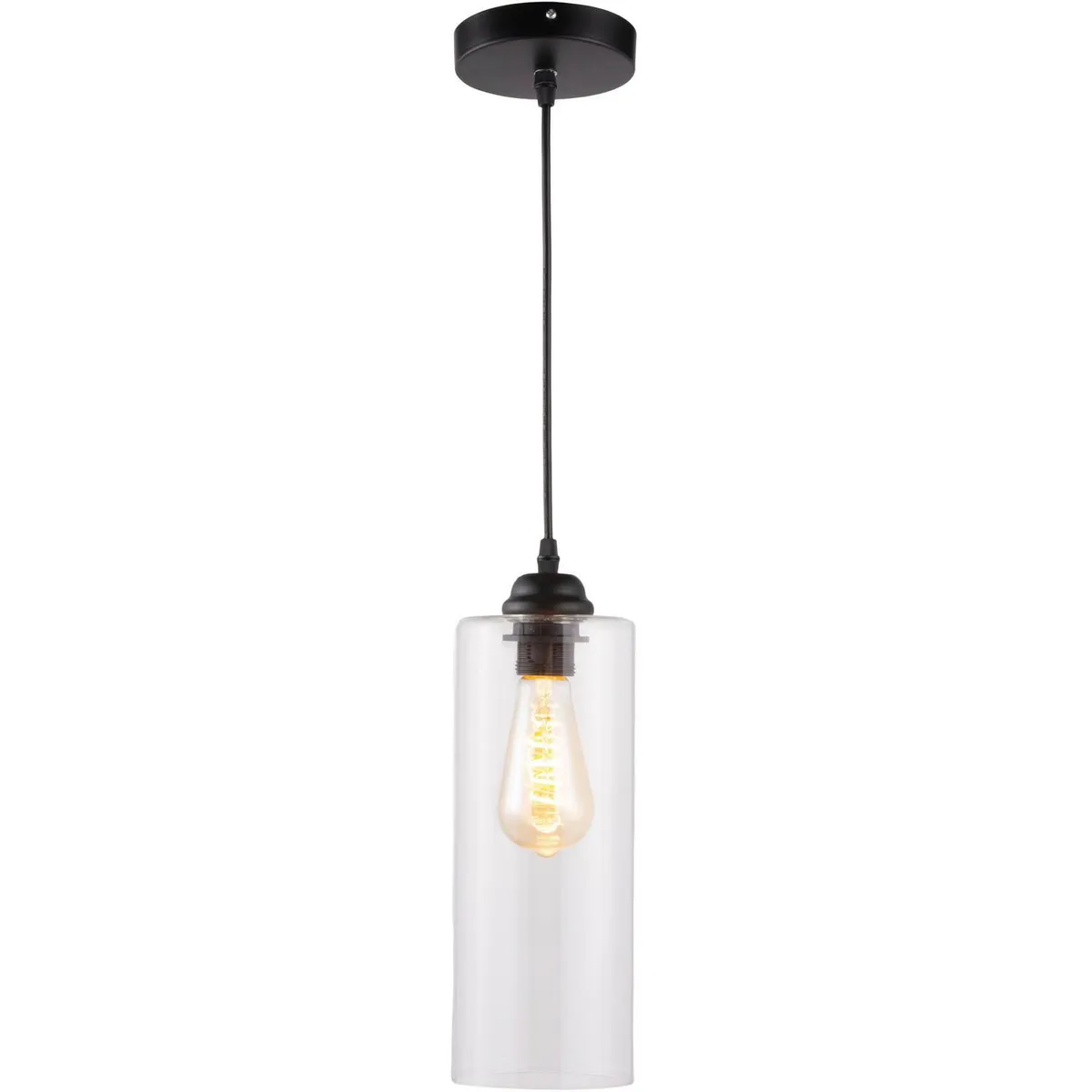 Lámpara colgante Brest de 1 luz E27 Transparente, marca Just Home Collection - Foto 2