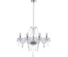 Lámpara colgante Auriga de 8 luces E14 Transparente