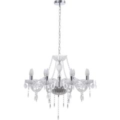 Lámpara colgante Auriga de 8 luces E14 Transparente