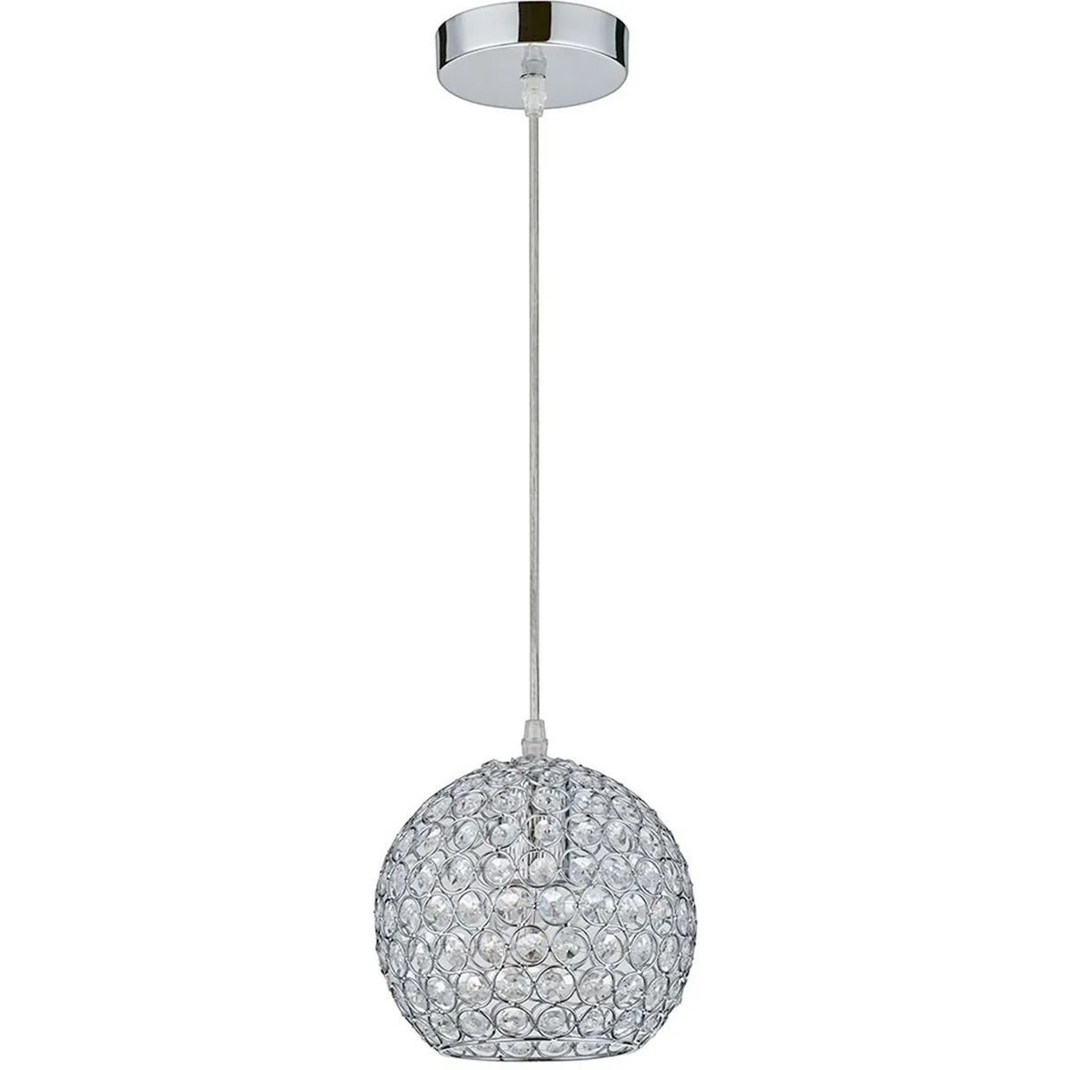 Lámpara colgante Almada de 1 luz E27 Transparente, marca Just Home Collection - Foto Principal
