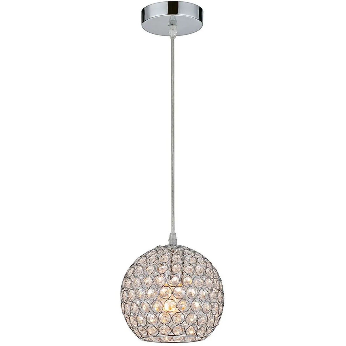 Lámpara colgante Almada de 1 luz E27 Transparente, marca Just Home Collection - Foto 2