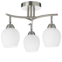 Lámpara de techo New Bilbao de 3 luces E27 Plata
