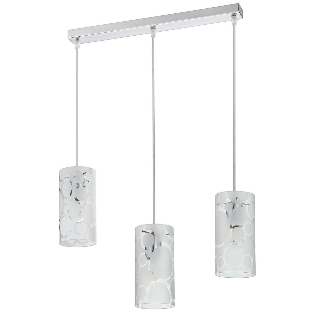 Lámpara Colgante New Memphis de 3 Luces Tipo E27 Plata, marca Just Home Collection - Foto Principal