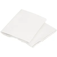 Set de 2 Fundas Lisas de Microfibra para Almohadas de 52 x 78 cm Blanco