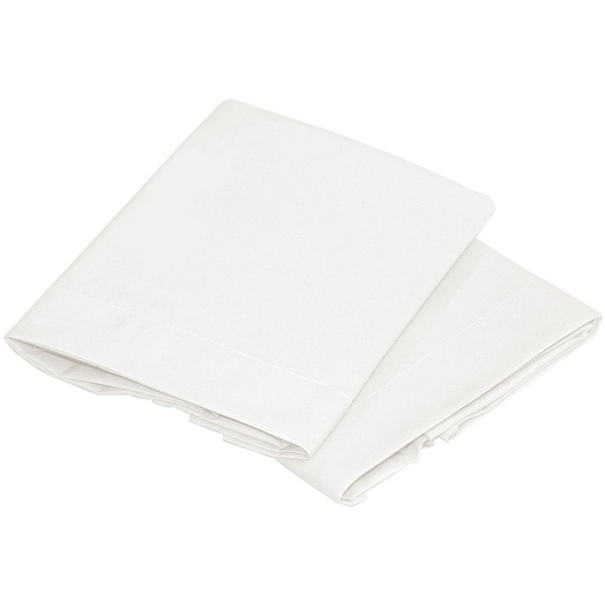 Just Home Collection - Set 2 Fundas Extra Microfibra Lisa Bco Ks 52 X 98