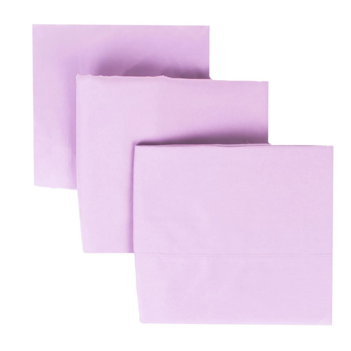 Just Home Collection - Juego de Sábanas Individual Microfibra Lisa Lila