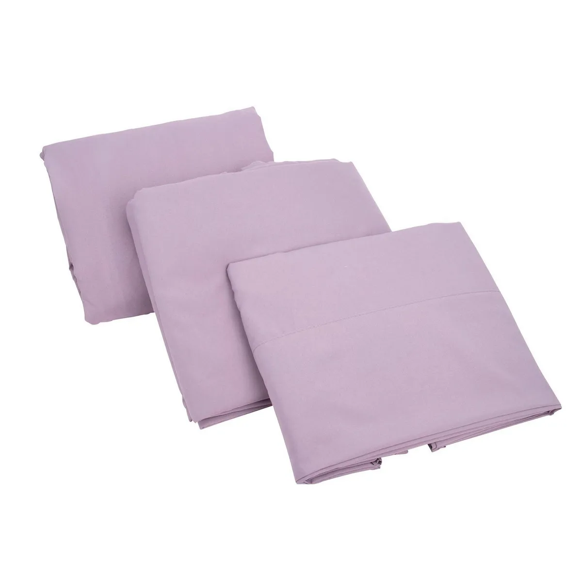 Just Home Collection - Juego de Sábanas Queen Size Microfibra Lisa Lila