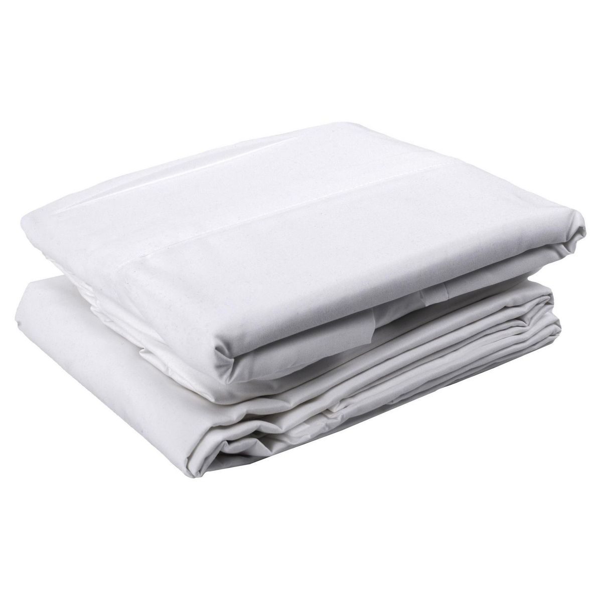Just Home Collection - Juego de Sábanas Individual Microfibra Lisa Blanco