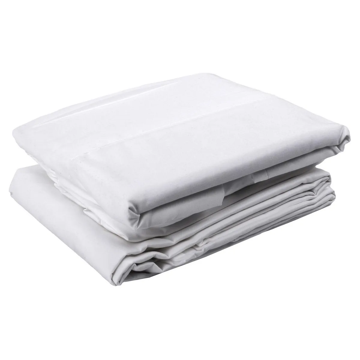 Just Home Collection - Juego de Sábanas Individual Microfibra Lisa Blanco