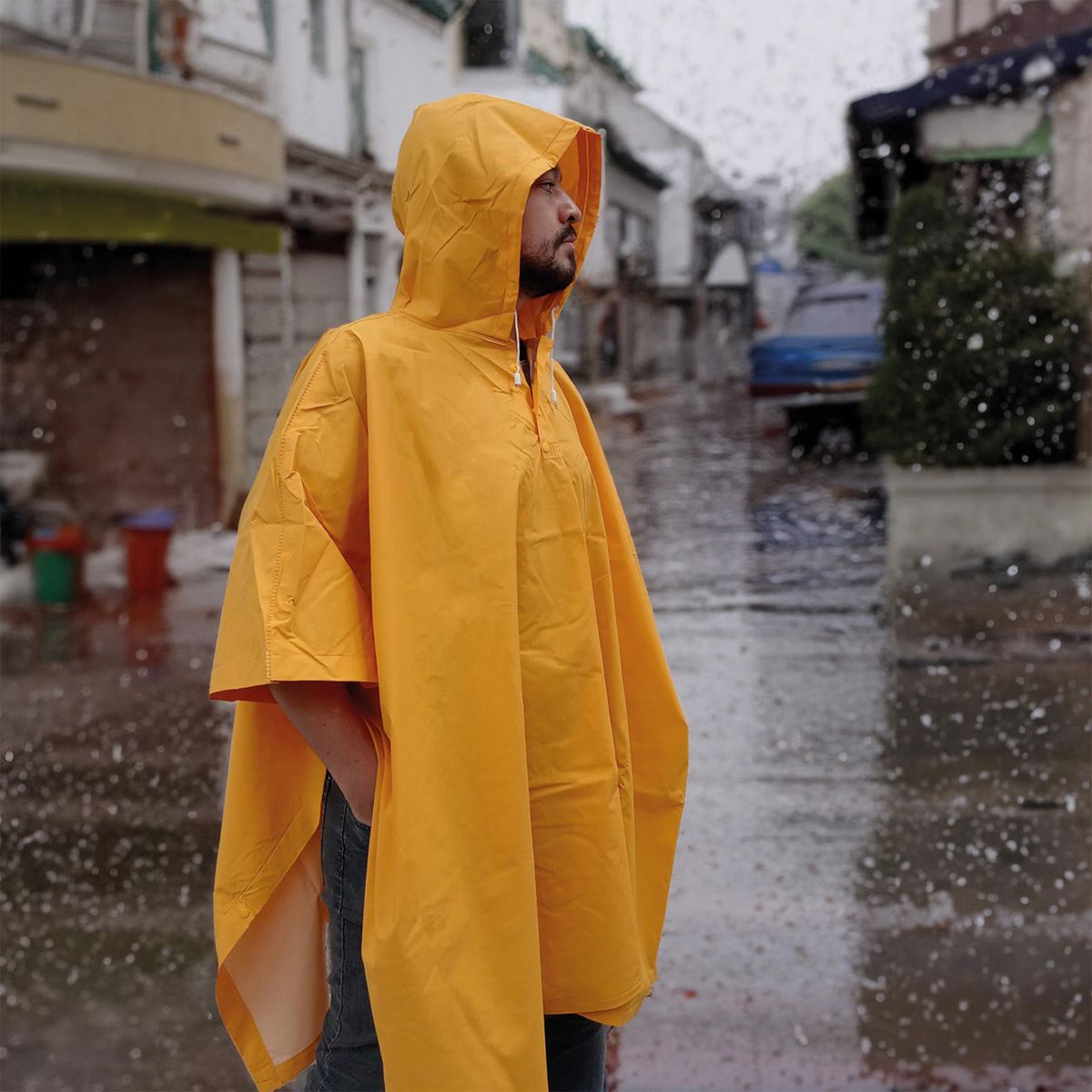 Lica - Imper poncho amarillo unitalla 80% pvc 20% poliester c/gorro incluido