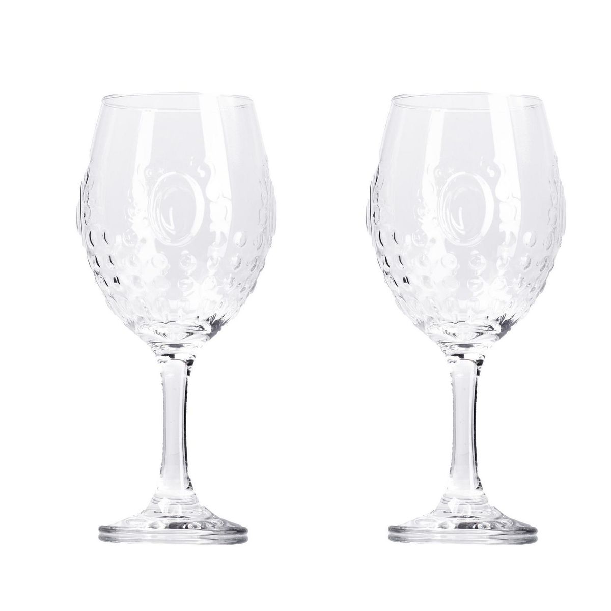 Borgonovo - Juego 2 copas baroque transparente