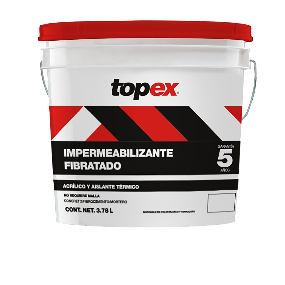 Topex - Impermeabilizante Fibratado Topex - 5 Años de 3.8 litros - Rojo
