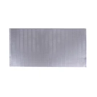 Lámina 0,7mm ranuras de 20 x 1.5mm aluminio anodizado plata 25 x 50 cm